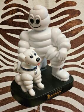 Vintage Michelin Man and Dog 7" Bobblehead Collectible